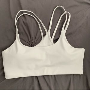 Fabletics white sports bra